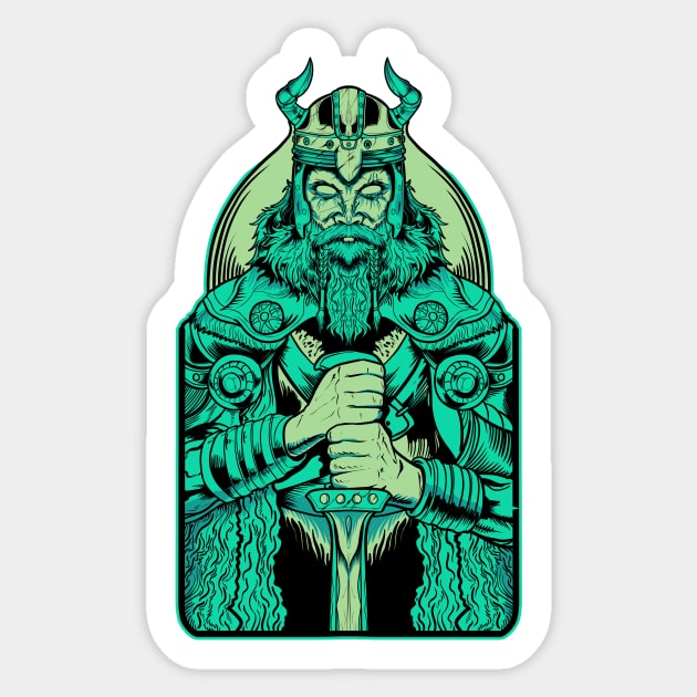 Viking jarl Sticker by TimeSkiff